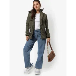 Campus Sutra Olive Green Padded Jacket-picture-28