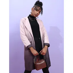 Campus Sutra Ombre-Dyed Suede Open-Front Longline Overcoat-picture-33