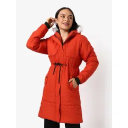 Campus Sutra Orange Regular Fit Bomber Jacket-picture-15