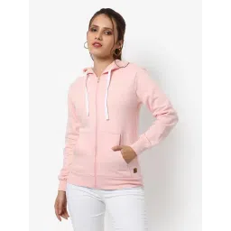 Campus Sutra Pink Cotton Regular Fit Hoodie-picture-26