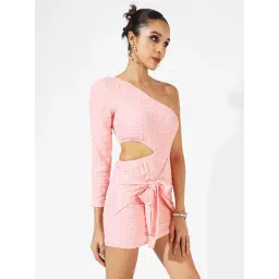 Campus Sutra Pink Cut-Out Bodycon Dress-picture-31