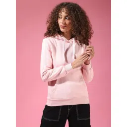 Campus Sutra Pink Regular Fit Hoodie-picture-31