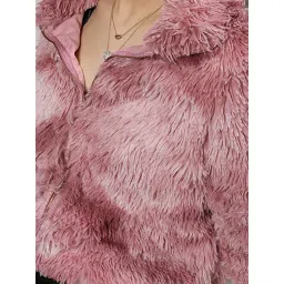 Campus Sutra Pink Regular Fit Jacket image 5