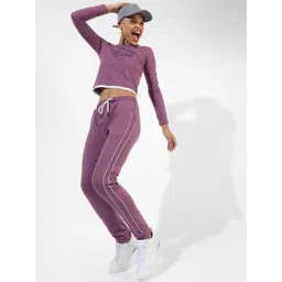 Campus Sutra Printed Pure Cotton Top & Jogger Co-Ords Set-picture-19