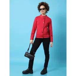 Campus Sutra Red Cotton Jacket-picture-43