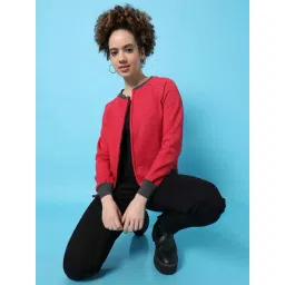 Campus Sutra Red Cotton Sweatshirt-picture-46