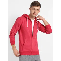 Campus Sutra Red Regular Fit Hooded Sweatshirt-picture-39