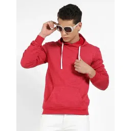 Campus Sutra Red Regular Fit Hooded Sweatshirt-picture-48