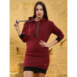 Campus Sutra Red Regular Fit Hoodie-picture-46