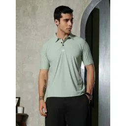 Campus Sutra Saltbox Beige Seamless Cuboid Polo T-Shirt-picture-44