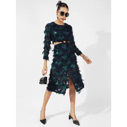 Campus Sutra Self Design A-Line Dress-picture-13