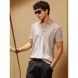Campus Sutra Self Design Polo Collar Regular Fit T-shirt-picture-25