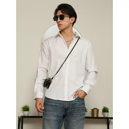 Campus Sutra Self-Design Slim Fit Cotton Casual Shirt-picture-31