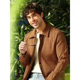 Campus Sutra Spread Collar Lightweight Bomber With Patchwork Jacket-picture-18