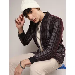 Campus Sutra Stand Collar Windcheater Outdoor Bomber Jacket-picture-16