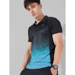 Campus Sutra Striped Polo Collar Training or Gym T-shirt-picture-33