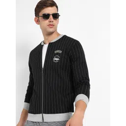 Campus Sutra Striped Windcheater Cotton Tailored Jacket-picture-17