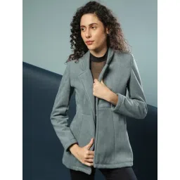 Campus Sutra Teal Regular Fit Jacket-picture-35