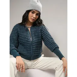 Campus Sutra Teal Regular Fit Jacket-picture-21