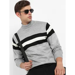 Campus Sutra Turtle Neck Woollen Pullover-picture-29