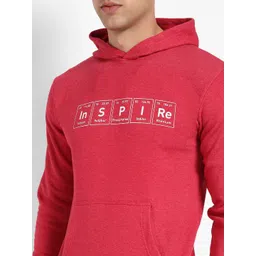 Campus Sutra Typography Printed Hooded Cotton Pullover Sweatshirt image 4