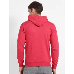 Campus Sutra Typography Printed Hooded Cotton Pullover Sweatshirt image 5