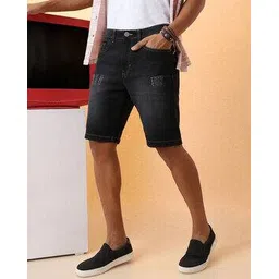campus sutra Washed Denim Shorts-picture-38