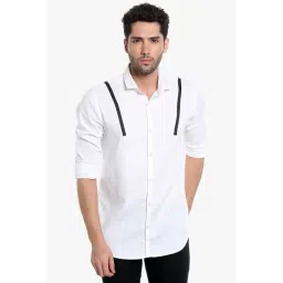 Campus Sutra White Cotton Regular Fit Shirt-picture-20