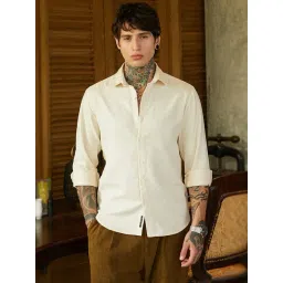 Campus Sutra White Polycotton Regular Fit Solid Shirt-picture-14