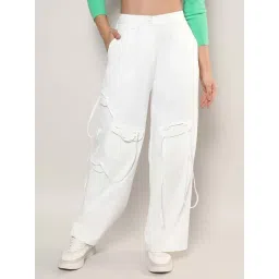 Campus Sutra White Regular Fit Trousers-picture-19