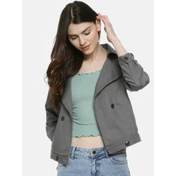 Campus Sutra Windcheater Cotton Crop Tailored Jacket-picture-41