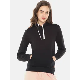 Campus Sutra Women Black Hooded Sweatshirt-picture-41