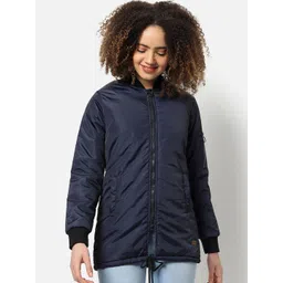 Campus Sutra Women Blue Outdoor Puffer Jacket-picture-19