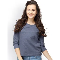 Campus Sutra Women Blue T-shirt-picture-10