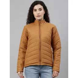 Campus Sutra Women Brown Windcheater Outdoor Padded Jacket-picture-26