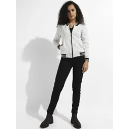 Campus Sutra Women Checked Lightweight Biker Jacket-picture-19