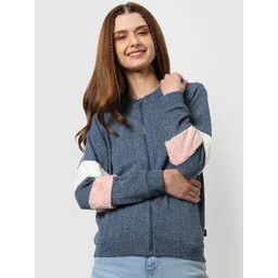 Campus Sutra Women Collarless Solid Lightweight Tailored Cotton Jacket-picture-37