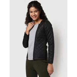 Campus Sutra Women Colourblocked Lightweight Biker Jacket-picture-41