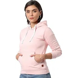 campus sutra Women Cotton Sweatshirt Comfort Fit for Casual Wear | Full Sleeves | Stylish Sweatshirt Crafted with Relaxed Fit and High Performance for Regular Wear-picture-19