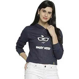 campus sutra Women Crop Hoodie-picture-36