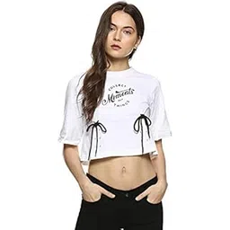 campus sutra Women Drawstring White Top-picture-16