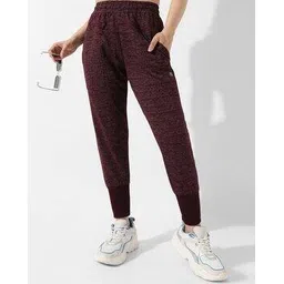 campus sutra Women Heathered Track Pants with Slip Pockets-picture-12