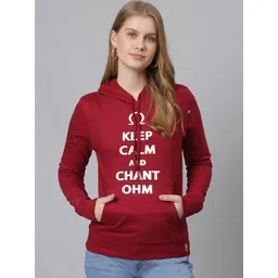 Campus Sutra Women Maroon Printed Sweatshirt-picture-33