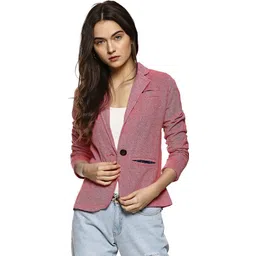 campus sutra Women Solid Single Breasted Casual Blazer-picture-16