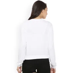 Campus Sutra Women White Striped Top image 5