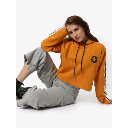 Campus Sutra Yellow Cotton Printed Sweatshirt-picture-28