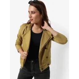 Campus Sutra Yellow Denim Jacket image 1