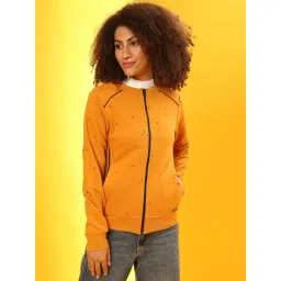 Campus Sutra Yellow Graphic Print Sweatshirt-picture-24