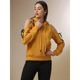 Campus Sutra Yellow Regular Fit Hoodie-picture-24