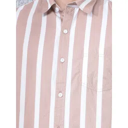 Canary London Men Smart Slim Fit Striped Casual Shirt image 5